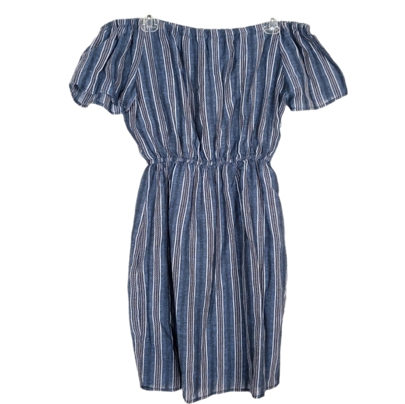 UNIVERSAL THREAD multi stripe linen blend strapless mini dress - Picture 2 of 6